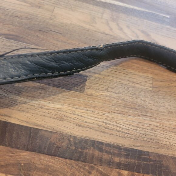 Fossil Black Leather Zip Hand/Shoulder Bag Zip Outside or Inside Cell Phone Comp - Picture 13 of 14